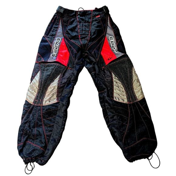 Empire Paintball Pants Size Large 34-36 Red Black Adjustable Padded - Picture 1 of 12